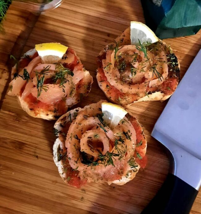 Posno predjelo sa  lososom